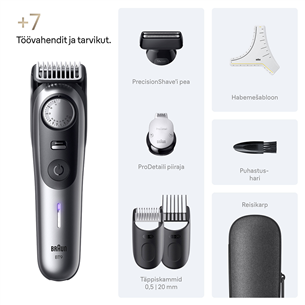 Braun Series 9, pilka/juoda - Barzdaskutė