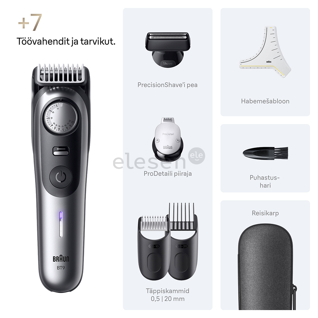 Braun Series 9, pilka/juoda - Barzdaskutė