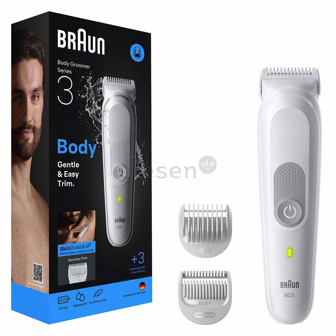 Braun Series 3, white - Body groomer