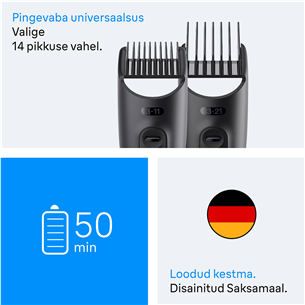 Braun Series 3, 8-in-1, tamsiai pilka - Plaukų kirpimo mašinėlė