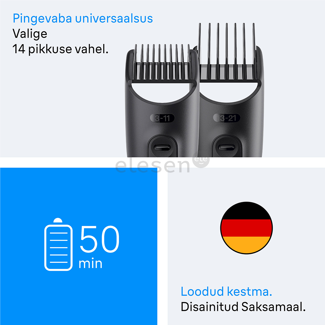 Braun Series 3, 8-in-1, tamsiai pilka - Plaukų kirpimo mašinėlė