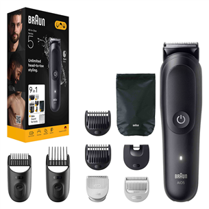 Braun Series 5, 9-in-1, juoda - Plaukų kirpimo mašinėlė