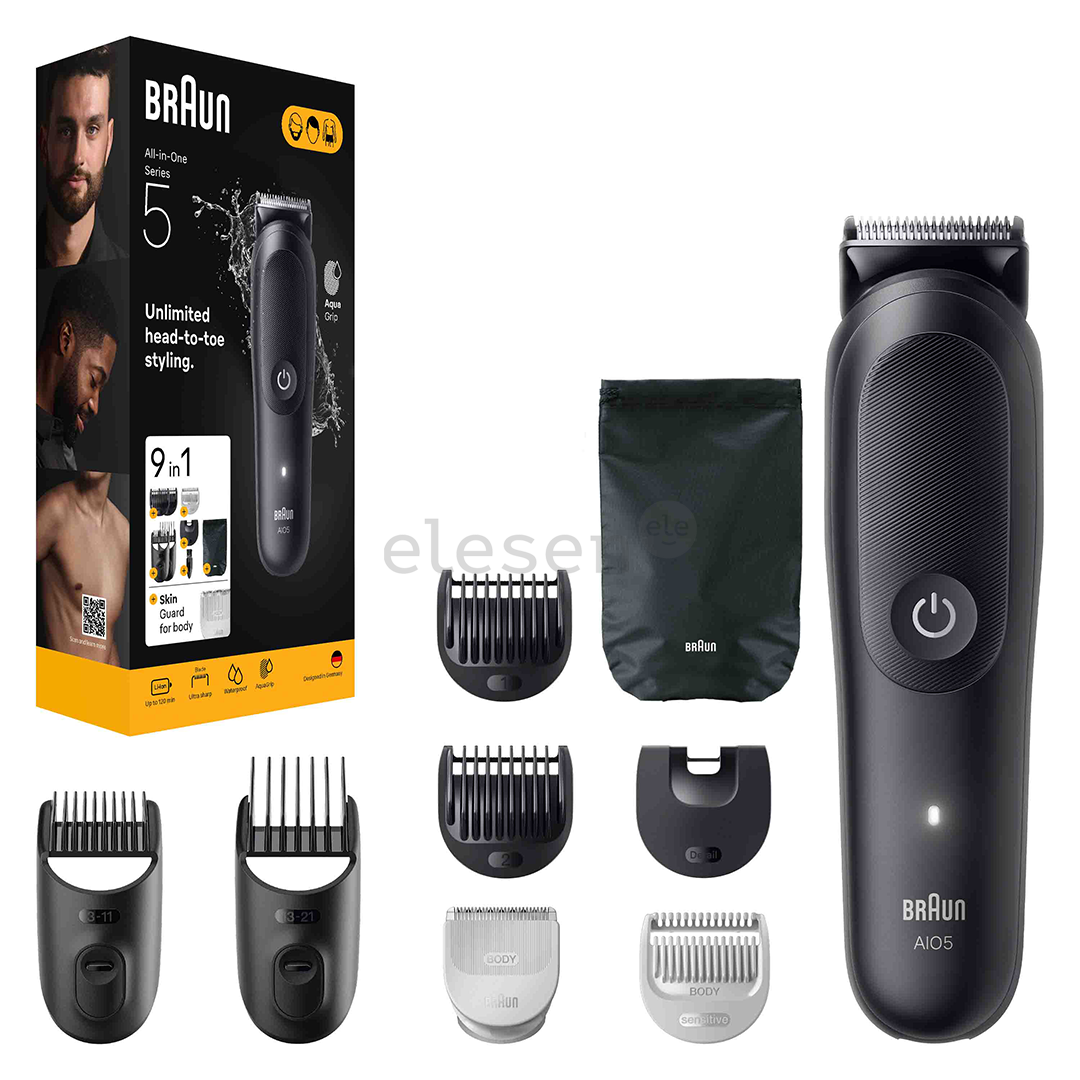 Braun Series 5, 9-in-1, juoda - Plaukų kirpimo mašinėlė