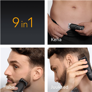 Braun Series 5, 9-in-1, juoda - Plaukų kirpimo mašinėlė