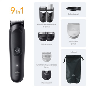 Braun Series 5, 9-in-1, juoda - Plaukų kirpimo mašinėlė
