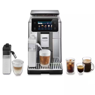 DeLonghi Primadonna Aromatic, sidabro spalvos - Kavos aparatas ECAM630.75TSM