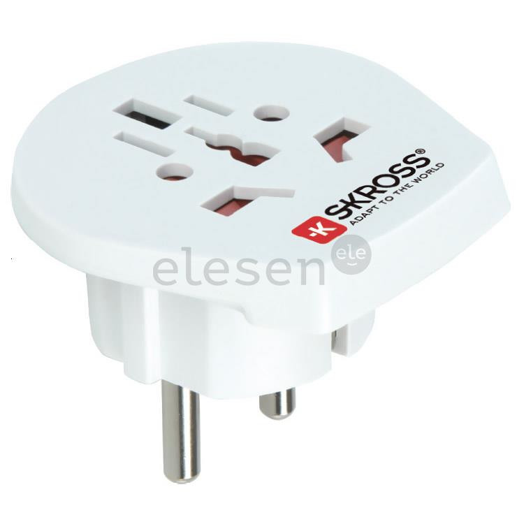 Skross Europe travel adapter TypeE/F, white - Travel adapter