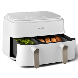 Philips 3000 Series Dual Basket Airfryer, 9 L, 2750 W, balta - Karšto oro gruzdintuvė