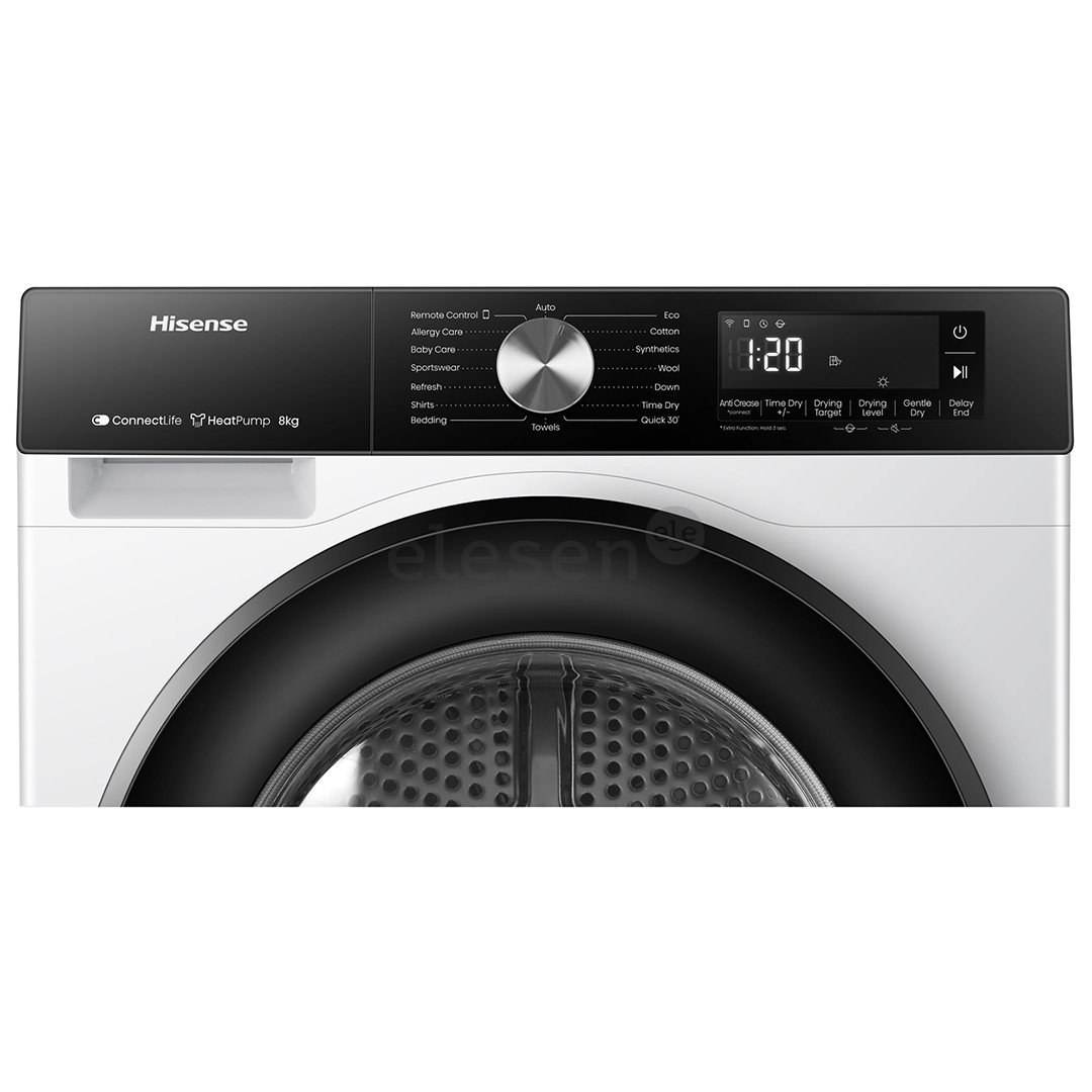 Hisense, 8 kg, depth 55 cm - Clothes dryer
