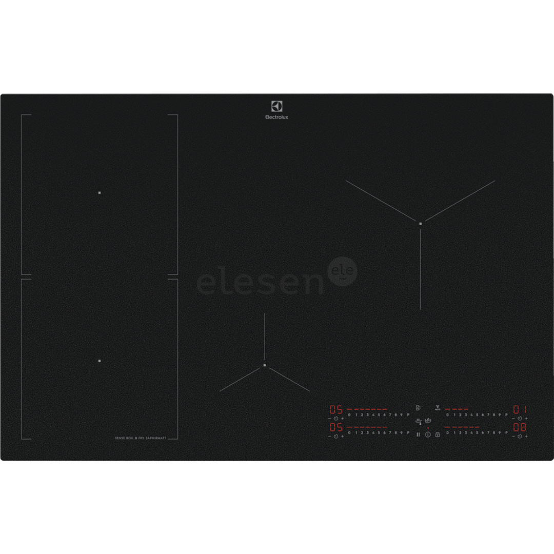 Electrolux 800 Series SaphirMatt, ширина 77 см, без рамы, черный - Интегрируемая индукционная варочная панель