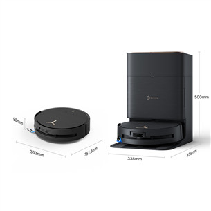 Ecovacs Deebot X9 PRO OMNI, wet & dry, juodas - Dulkių siurblys robotas