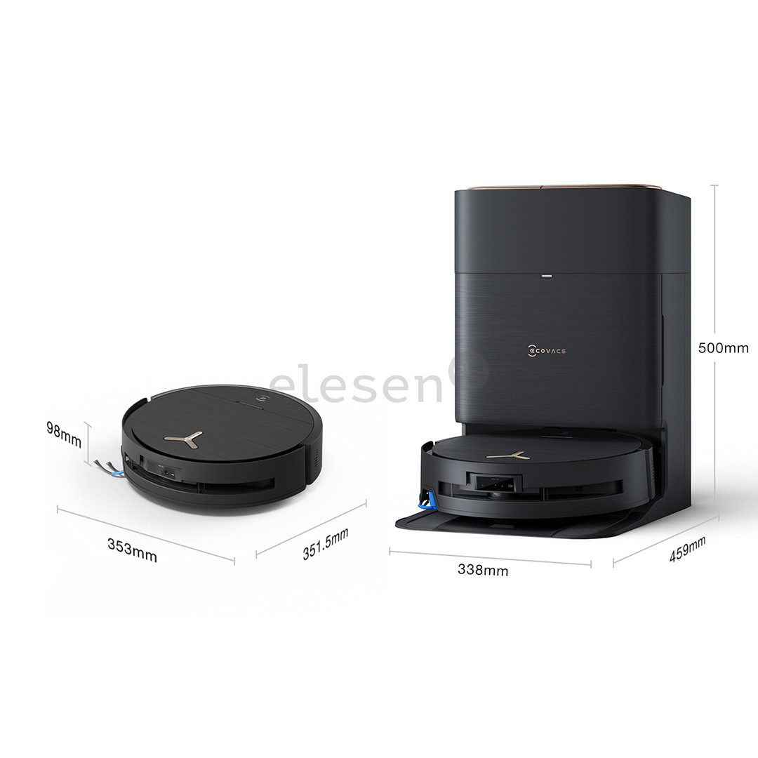 Ecovacs Deebot X9 PRO OMNI, wet & dry, juodas - Dulkių siurblys robotas