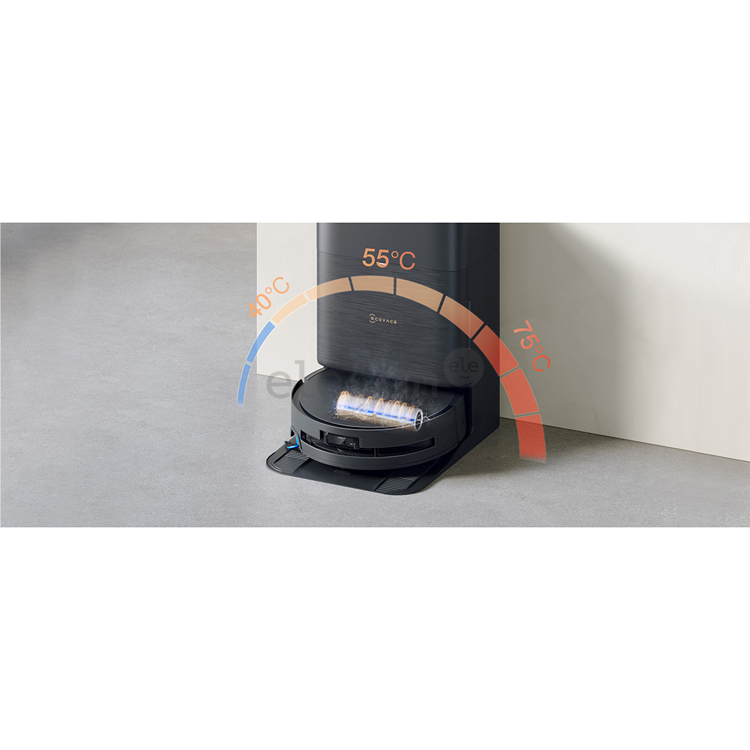 Ecovacs Deebot X9 PRO OMNI, wet & dry, juodas - Dulkių siurblys robotas