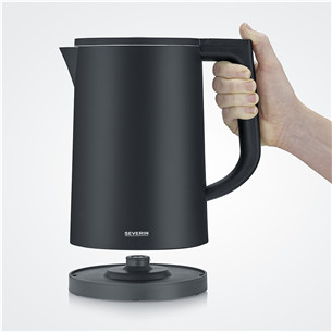 Severin, adjustable temperature, 1.7 L, 2200 W, black - Kettle