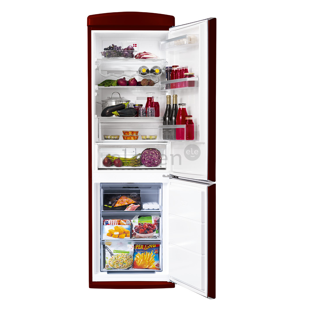 Vestfrost, No Frost, 331 L, height 191 cm, red - Refrigerator
