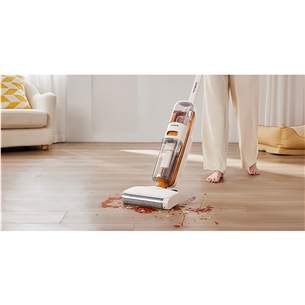 Tinceo iFLOOR Y2 Plus, Wet & Dry, baltas/oranžinis - Belaidis plaunantis siurblys