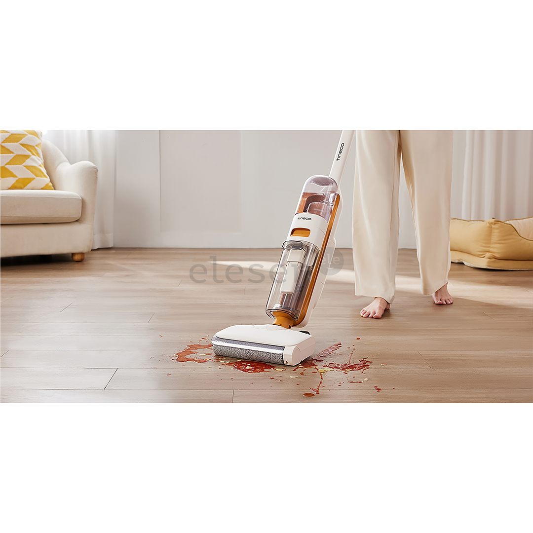 Tinceo iFLOOR Y2 Plus, Wet & Dry, baltas/oranžinis - Belaidis plaunantis siurblys