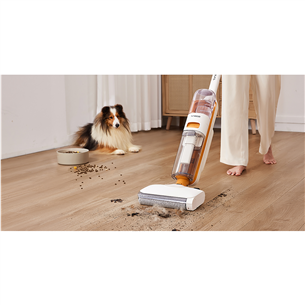 Tinceo iFLOOR Y2 Plus, Wet & Dry, baltas/oranžinis - Belaidis plaunantis siurblys