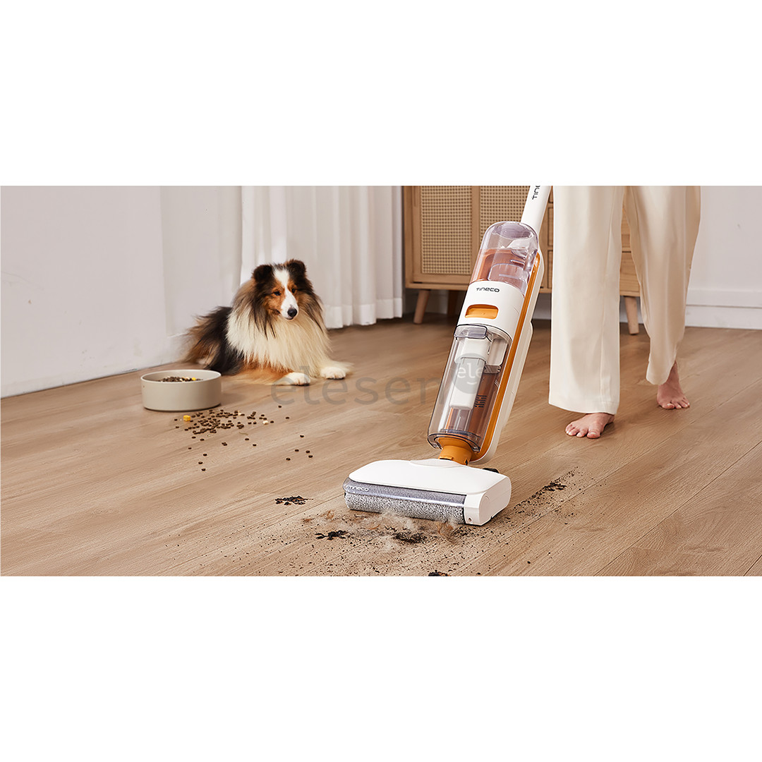 Tinceo iFLOOR Y2 Plus, Wet & Dry, baltas/oranžinis - Belaidis plaunantis siurblys