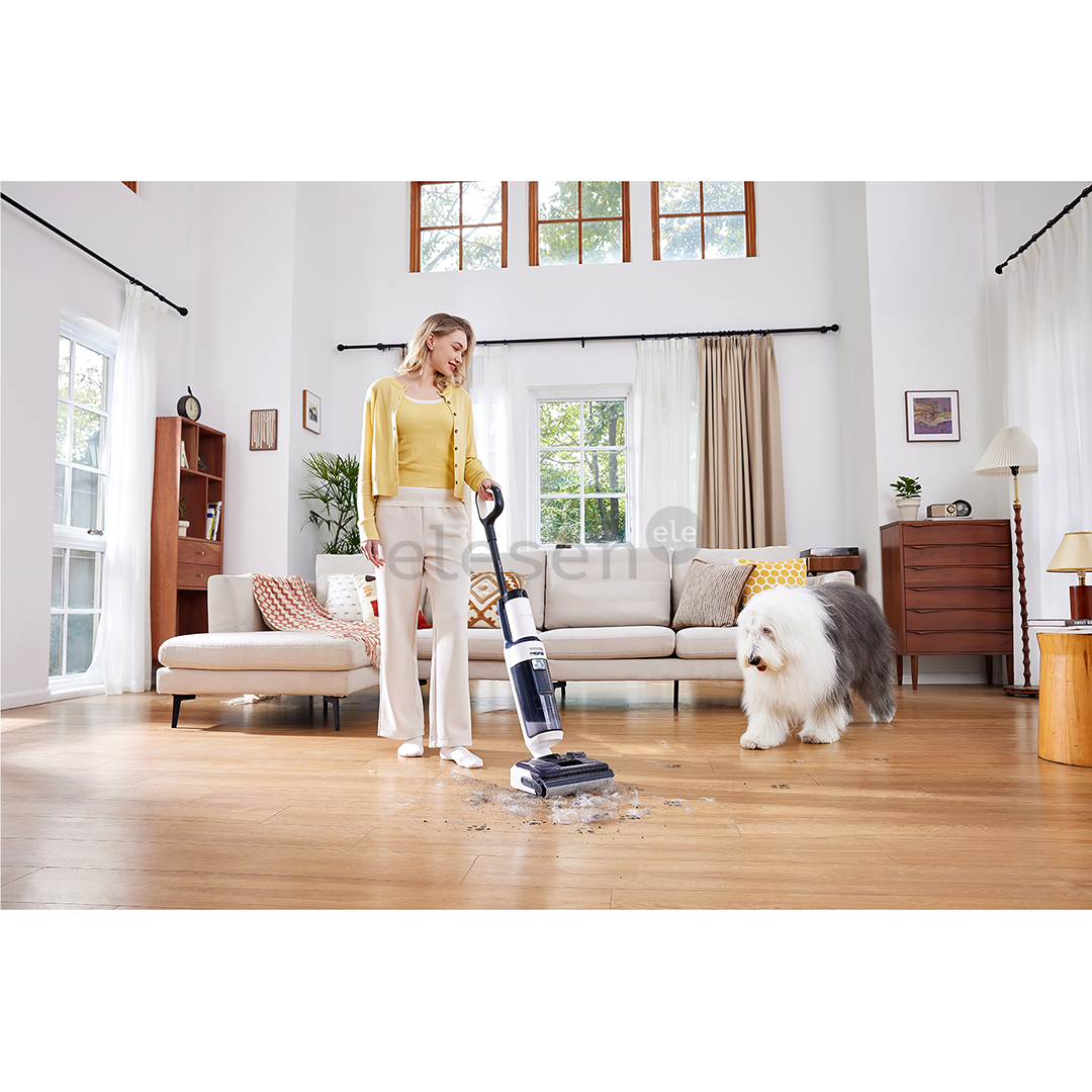 Tineco Floor One S5 Stretch Extreme, baltas/juodas - Belaidis plaunantis siurblys