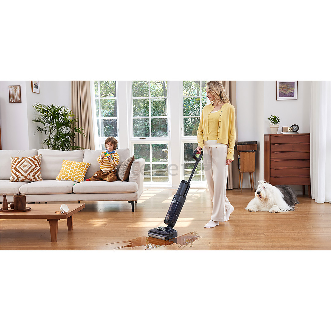 Tineco Floor One S6 Stretch Extreme, pilkas/juodas - Belaidis plaunantis siurblys