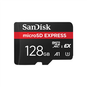 SanDisk microSD Express, 128 GB, juoda - Atminties kortelė SDSQXFN-128G-GN4NN