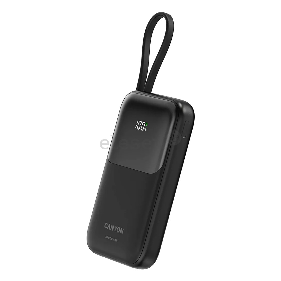 Canyon OnPower 101, 10 000 mAh, black - Power bank
