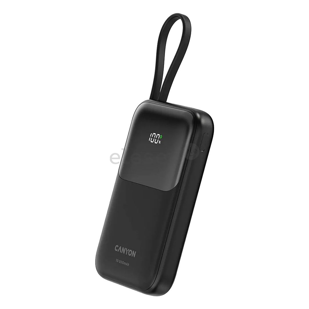 Canyon OnPower 101, 10 000 mAh, juoda - Išorinė baterija