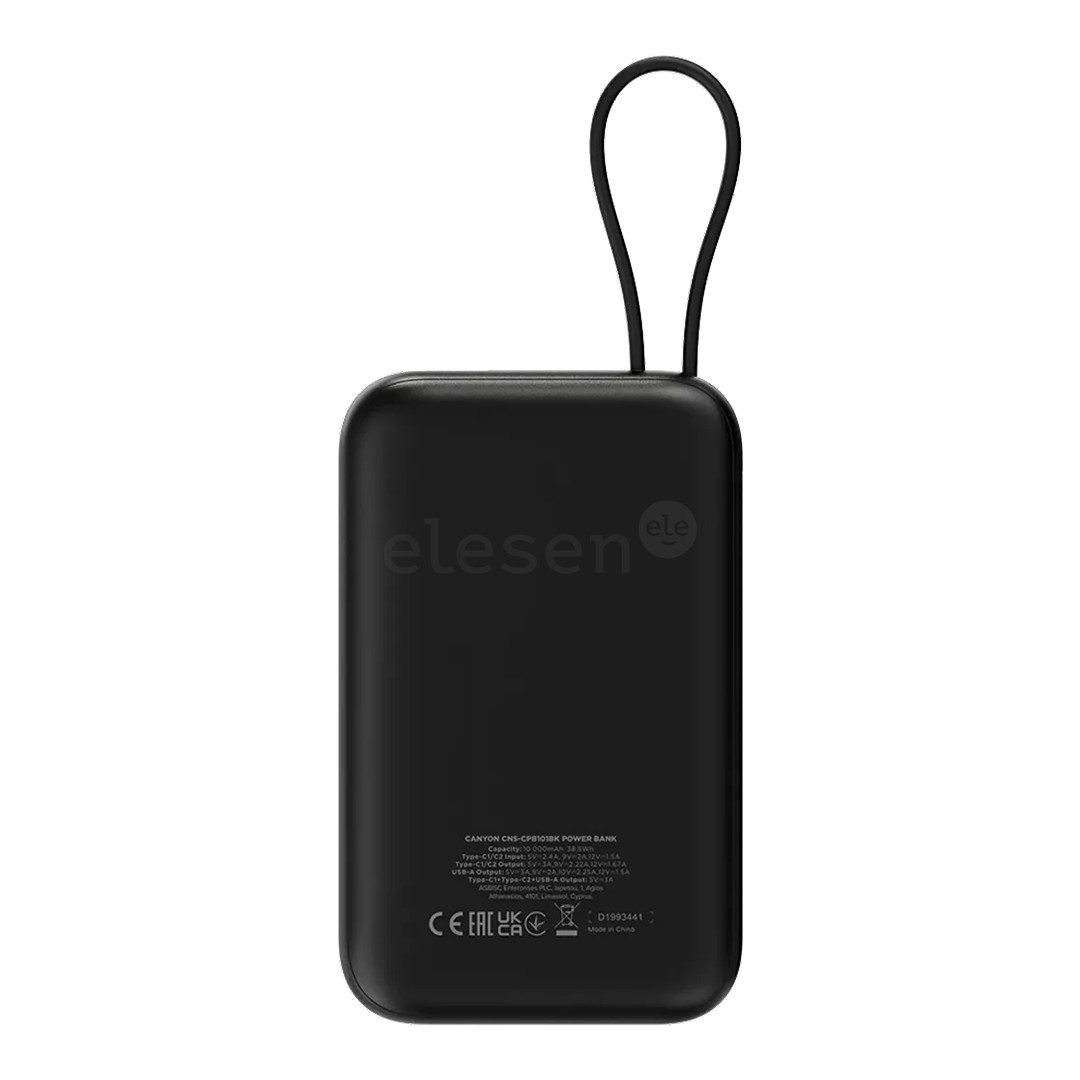 Canyon OnPower 101, 10 000 mAh, black - Power bank