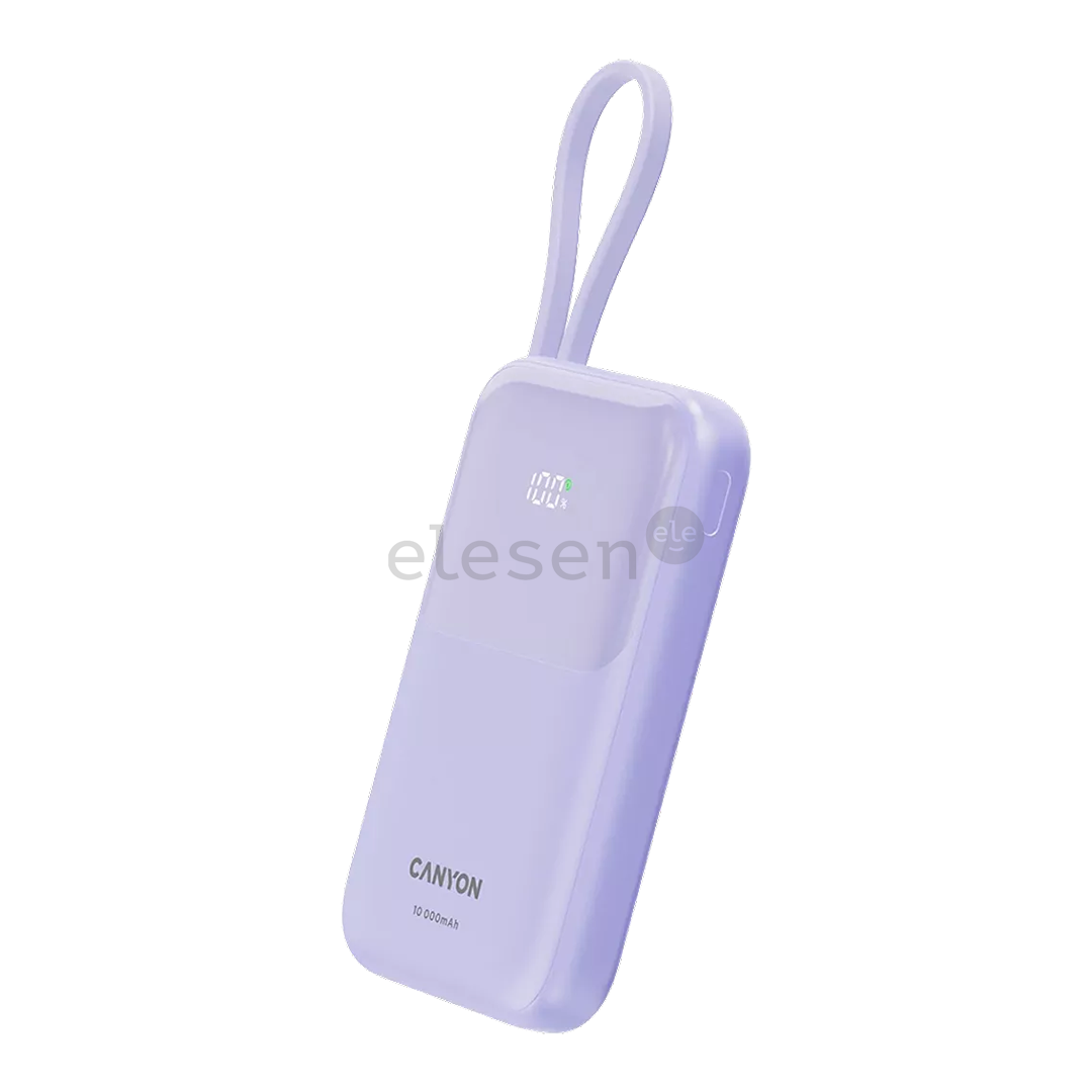Canyon OnPower 101, 10 000 mAh, violetinė - Išorinė baterija