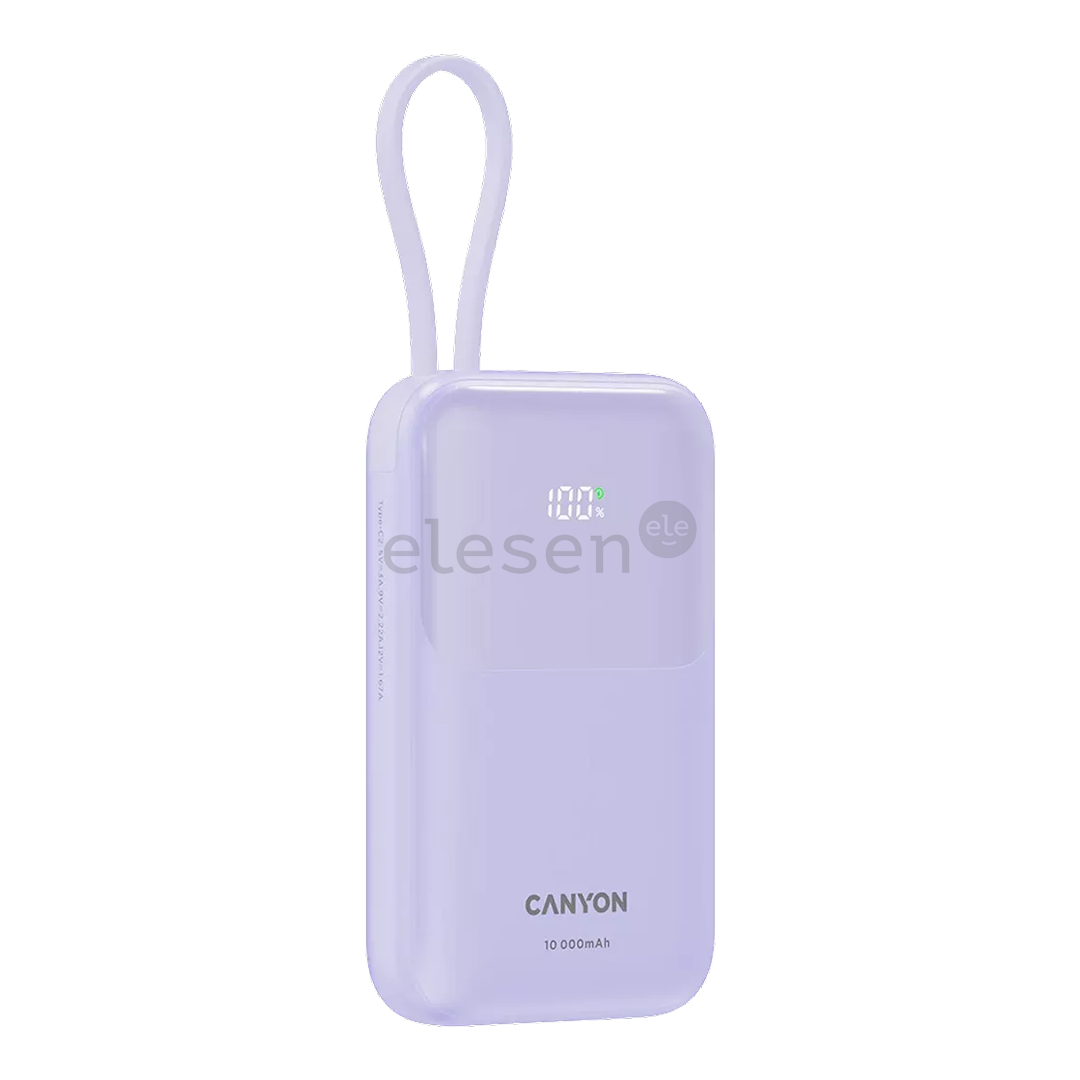 Canyon OnPower 101, 10 000 mAh, violetinė - Išorinė baterija