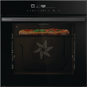 Hisense, 77 L, pirolizinio valymo, juoda - Įmontuojama orkaitė HO66FPIZZACHEF