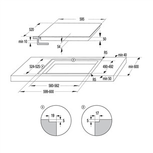 Hisense, plotis 59.5 cm, berėmė, juoda - Įmontuojama indukcinė kaitlentė