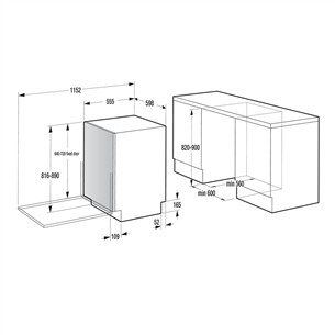 Hisense, 16 place settings - Built-in dishwasher