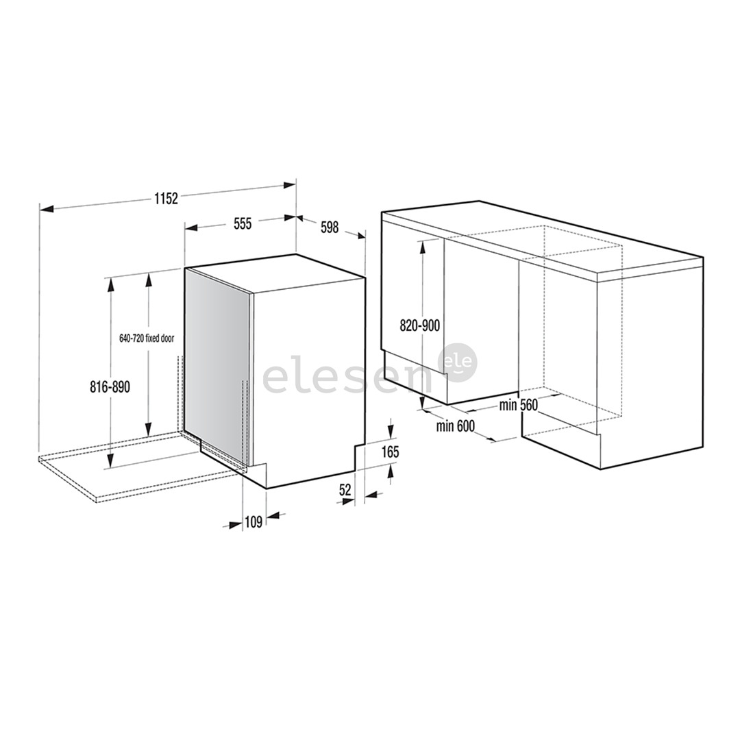Hisense, 16 place settings - Built-in dishwasher