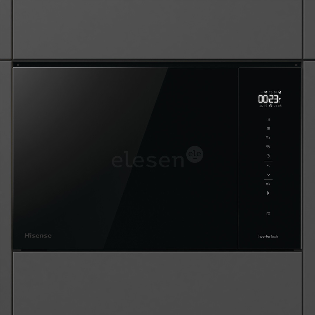 Hisense, 25 L, 1450 W, juoda - Įmontuojama mikrobangų krosnelė su griliu