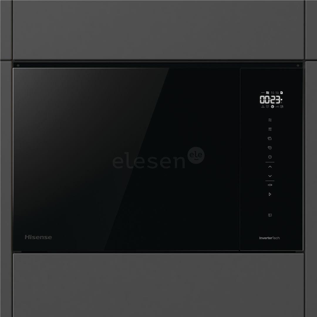 Hisense, 25 L, 1450 W, black - Built-in microwave oven with grill