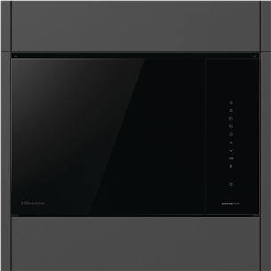 Hisense, 25 L, 1450 W, black - Built-in microwave oven with grill