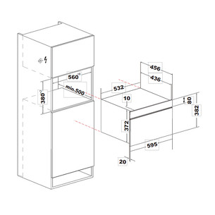 Hisense, 34 L, 1450 W, juoda - Įmontuojama mikrobangų krosnelė su griliu