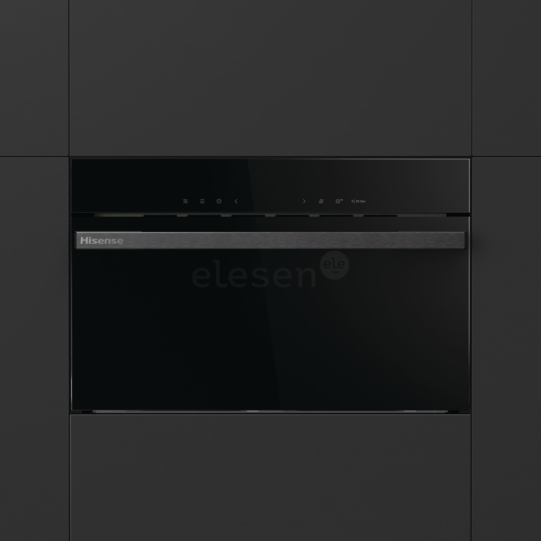 Hisense, 34 L, 1450 W, juoda - Įmontuojama mikrobangų krosnelė su griliu