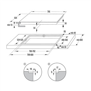 Hisense, ширина 79,5 см, черный - Интегрируемая индукционная варочная панель