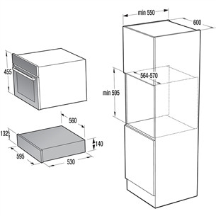Hisense, black - Built-in warming drawer