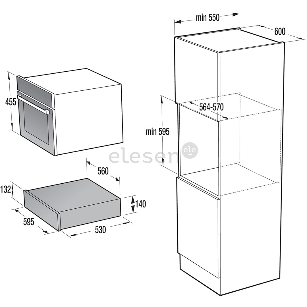 Hisense, black - Built-in warming drawer