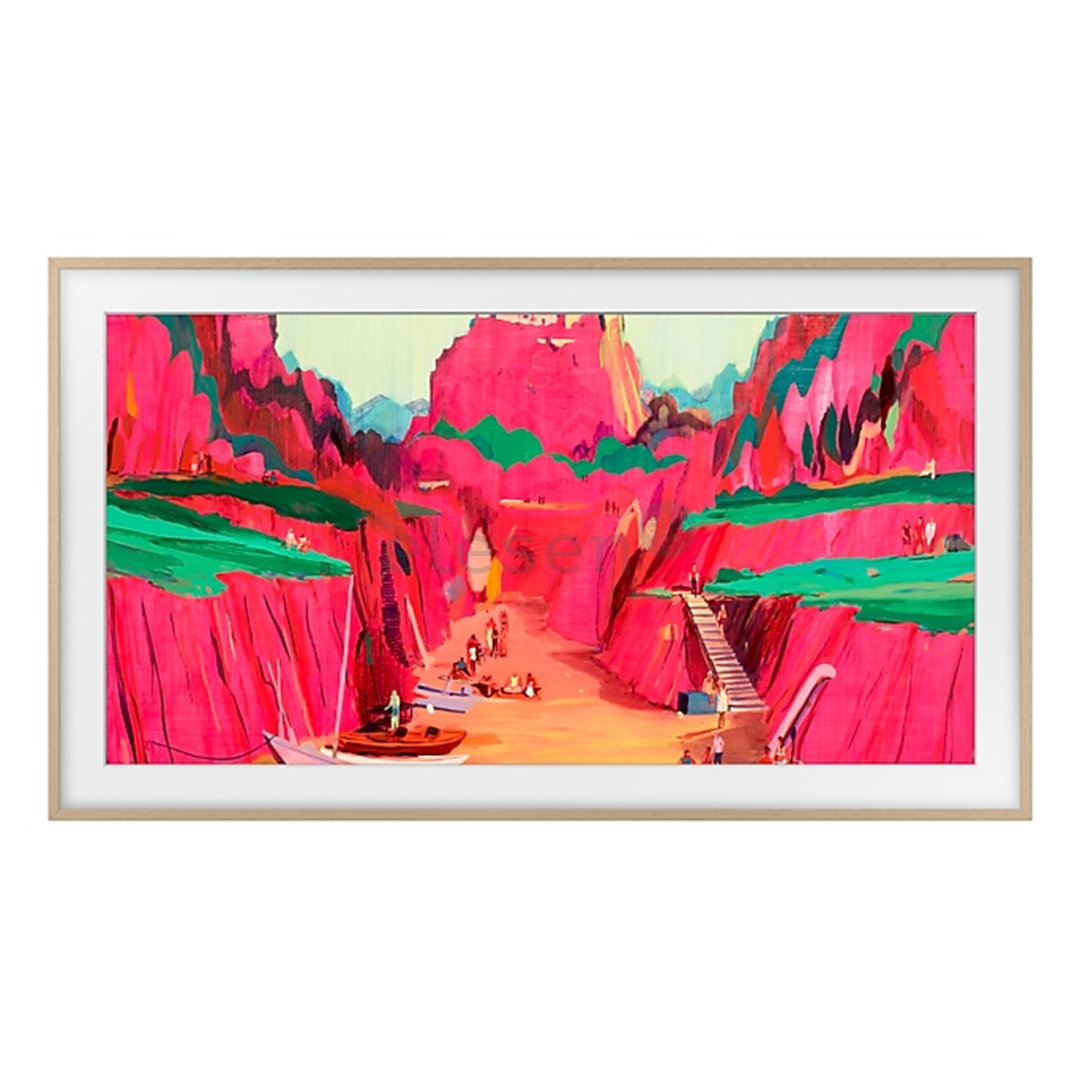 Samsung The Frame, 65'', teak - Customizable TV frame