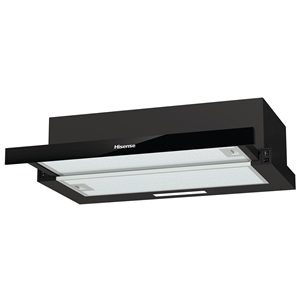 Hisense, 450 m³/h, width 60 cm, black - Built-in cooker hood MH6TL2MB