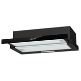 Hisense, 450 m³/h, width 60 cm, black - Built-in cooker hood