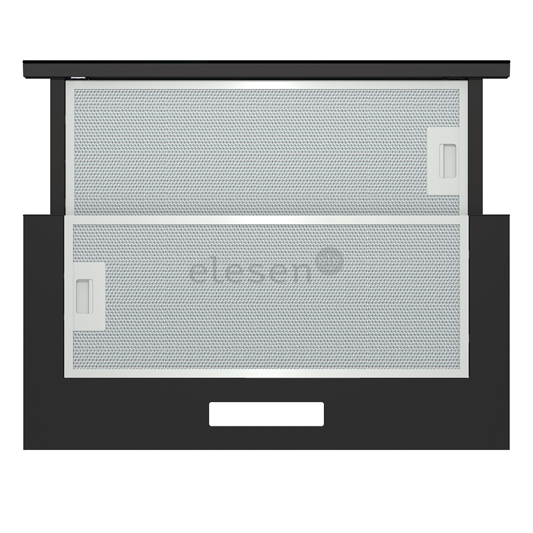 Hisense, 450 m³/h, width 60 cm, black - Built-in cooker hood