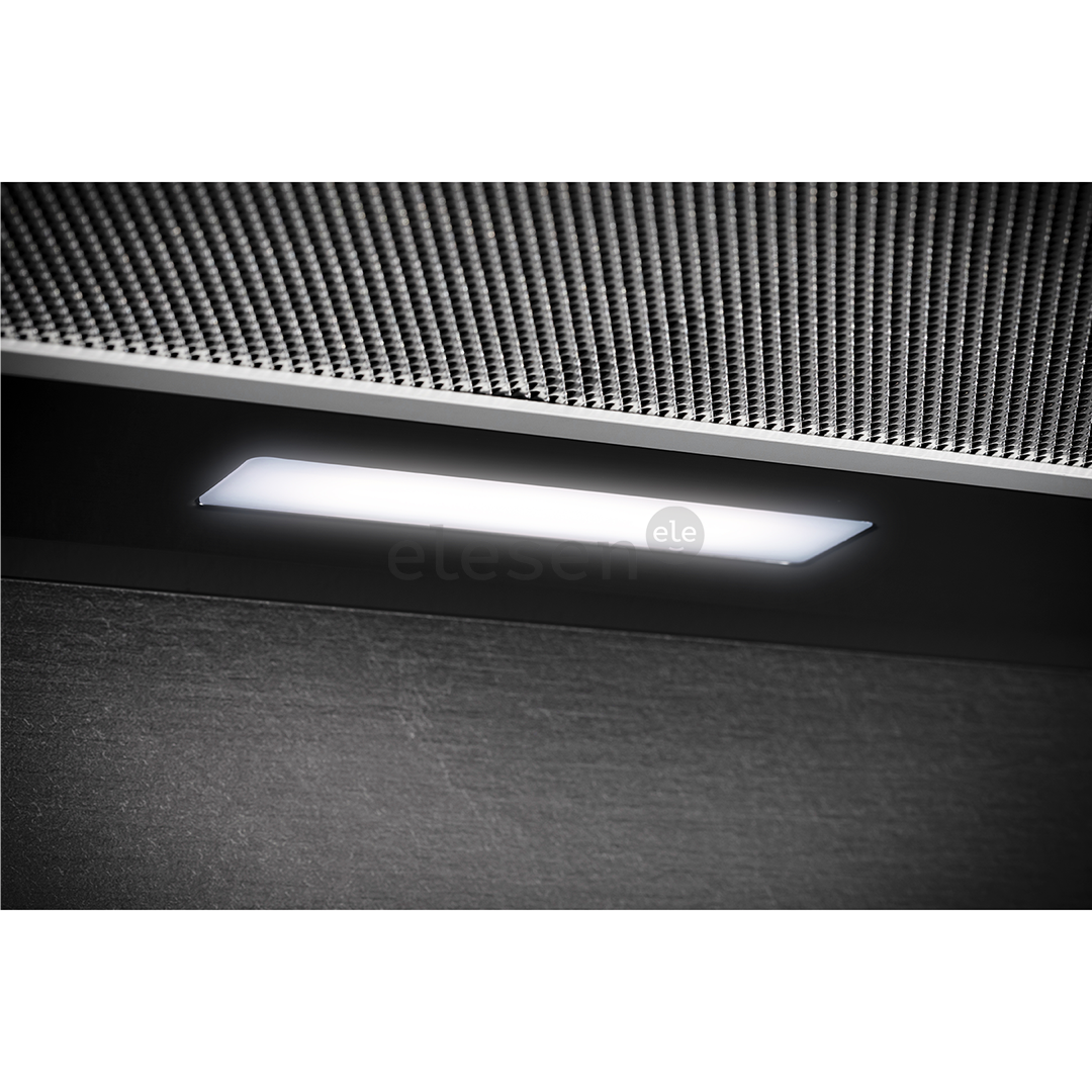 Hisense, 450 m³/h, width 60 cm, black - Built-in cooker hood