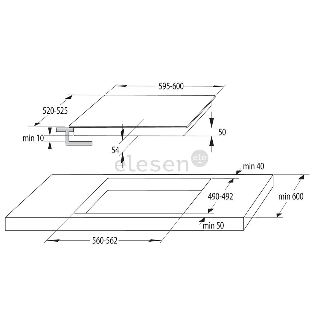 Hisense, ширина 59,5 см, черный - Интегрируемая индукционная варочная панель