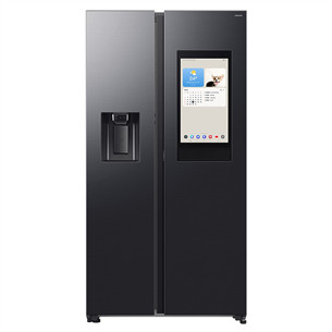 Samsung Bespoke AI Family Hub+, Twin Cooling Plus™, 614 L, aukštis 179 cm, juodas - SBS-šaldytuvas RS90F66BEFEO